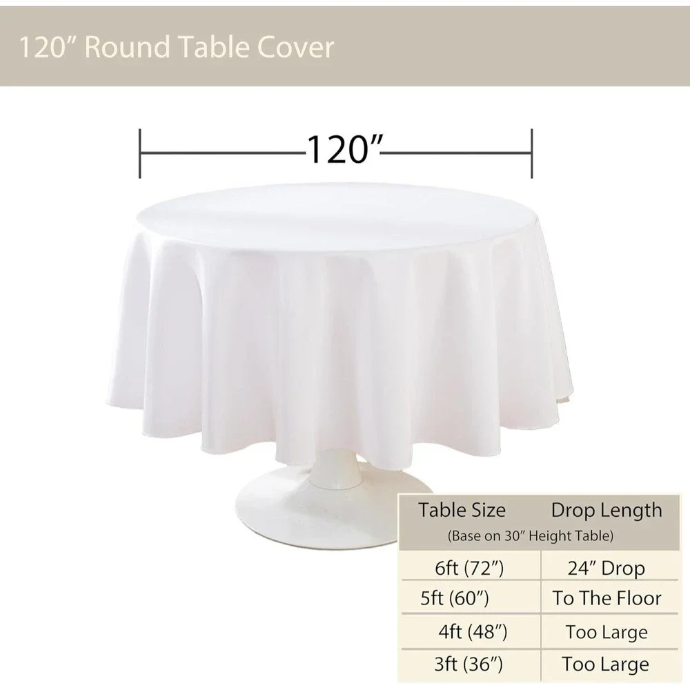 Craft And Party Premium Polyester Tablecloth - 108
